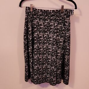 H&M Black and White Midi Skirt